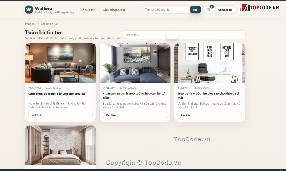 website đẹp,bán tranh,web bán tranh